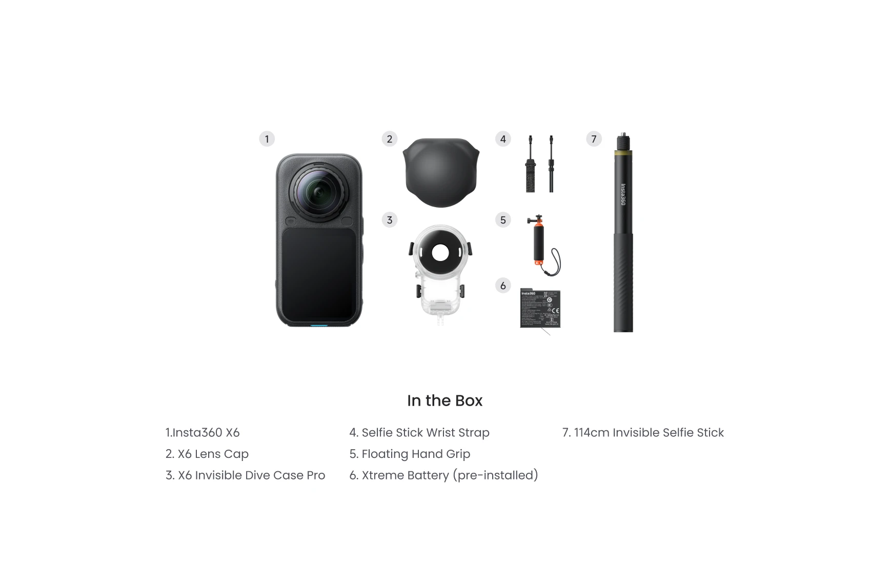 Экшн-камера Insta360 X6 Invisible Dive Bundle - Midnight Black