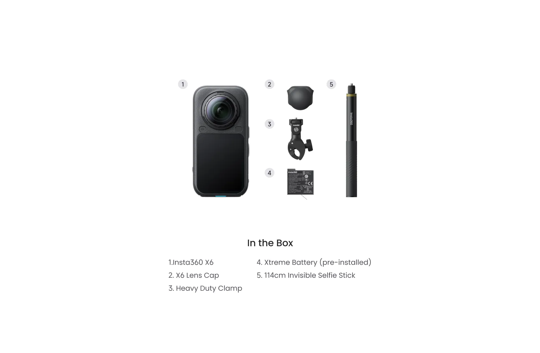 Экшн-камера Insta360 X6 Motorcycle Bundle - Midnight Black