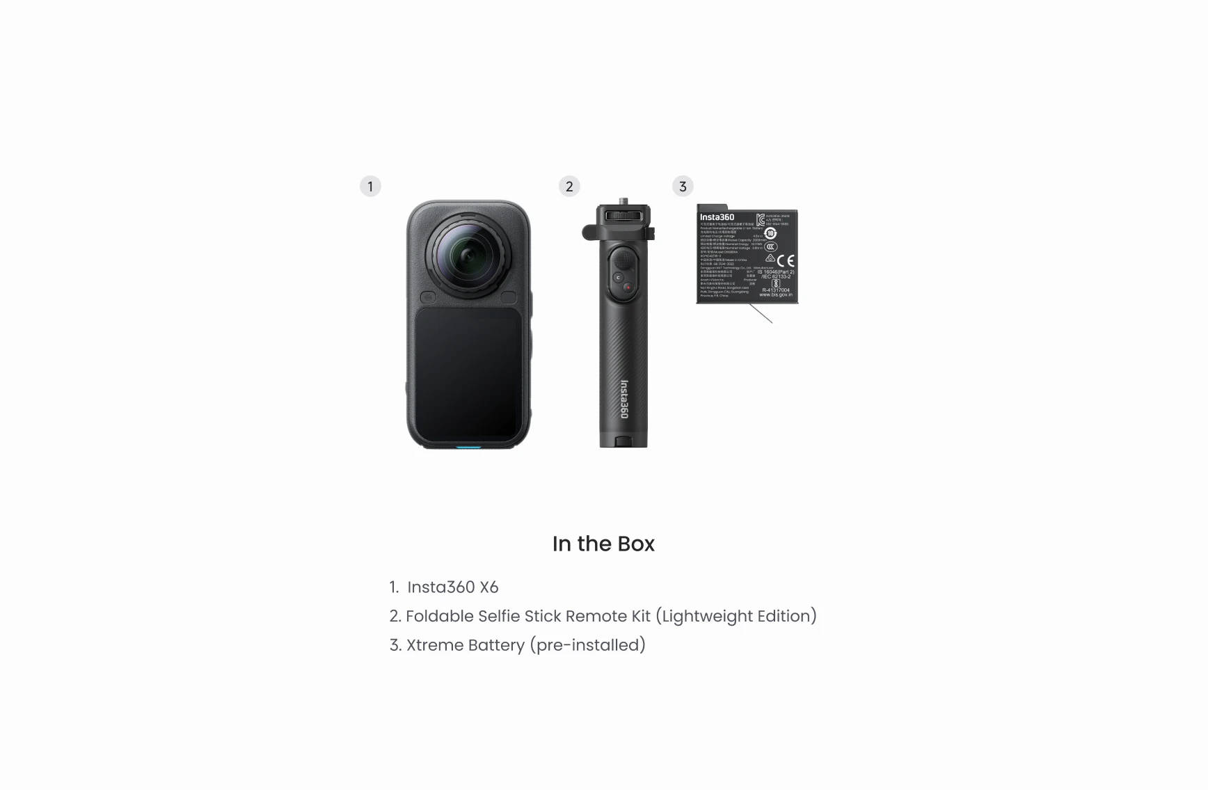 Экшн-камера Insta360 X6 Travel Bundle - Midnight Black