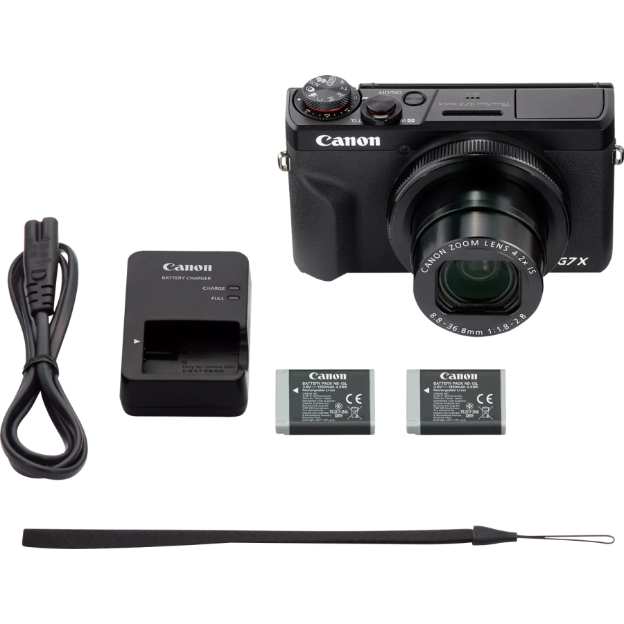 Фотоапарат Canon PowerShot G7 X Mark III - Black [Battery Kit] (3637C014)