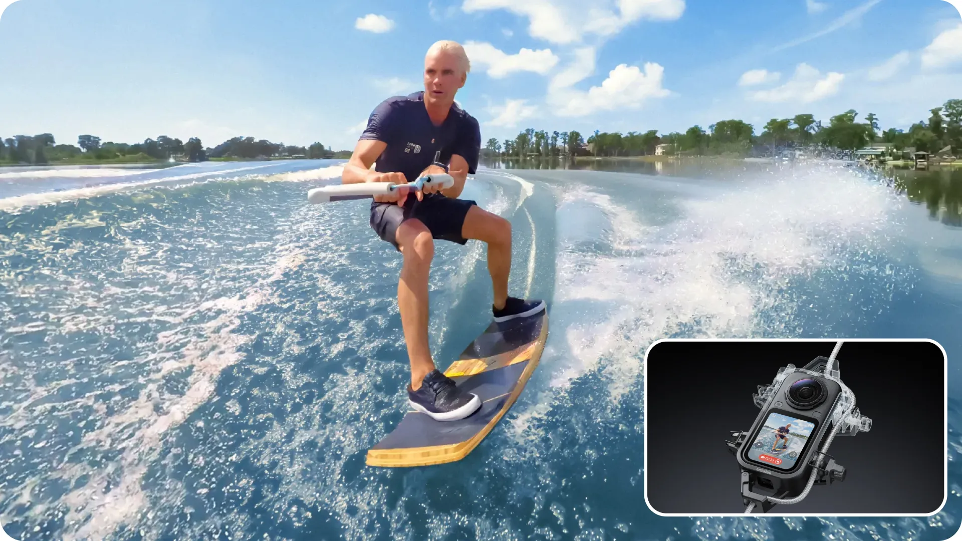 Крепление на трос для водных видов спорта Insta360 X6 Water Sports Rope Mount (CINSBBXH)