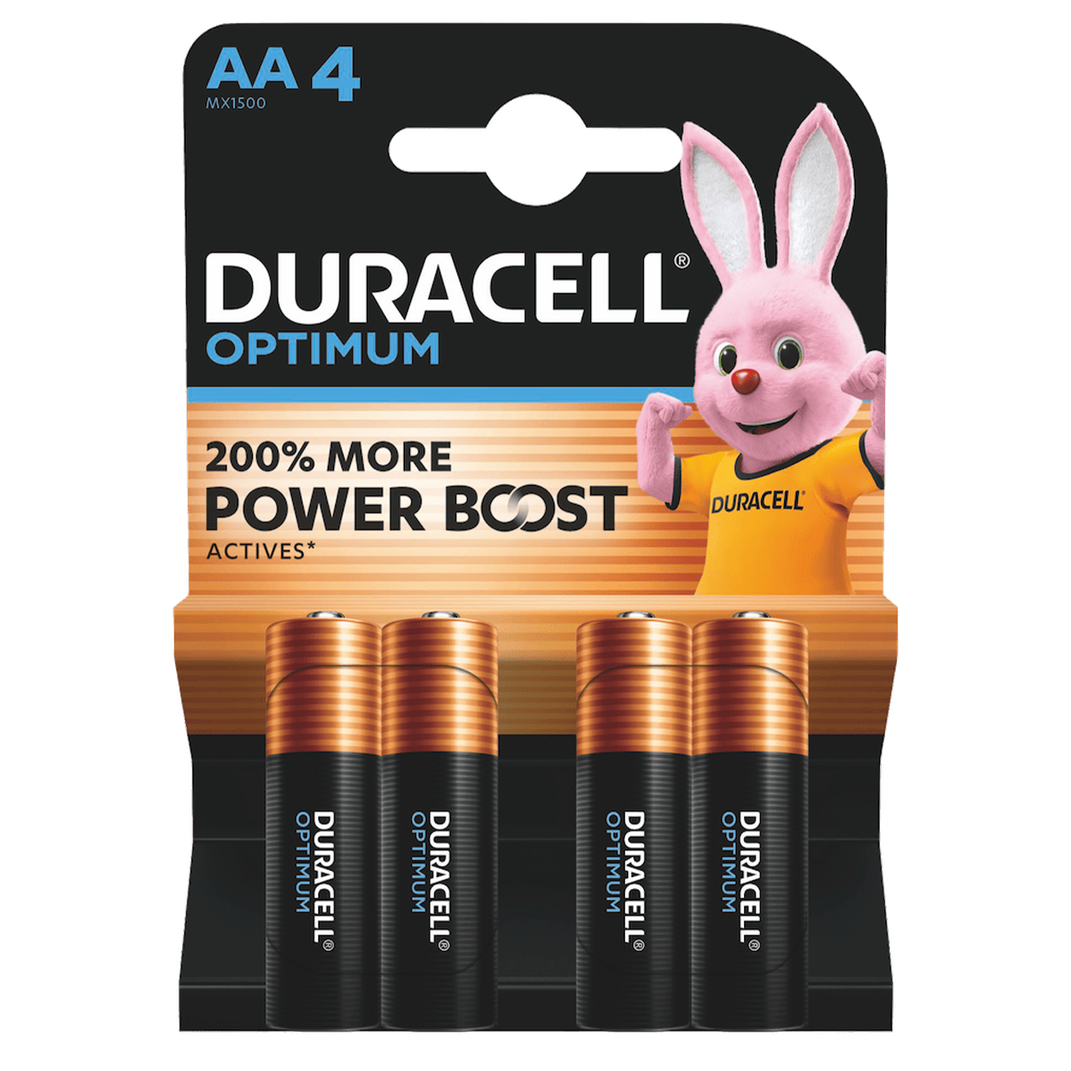 Лужні батарейки Duracell Optimum AA LR06 MN1500 - 4 шт (5020300, 5019314, 5015595)