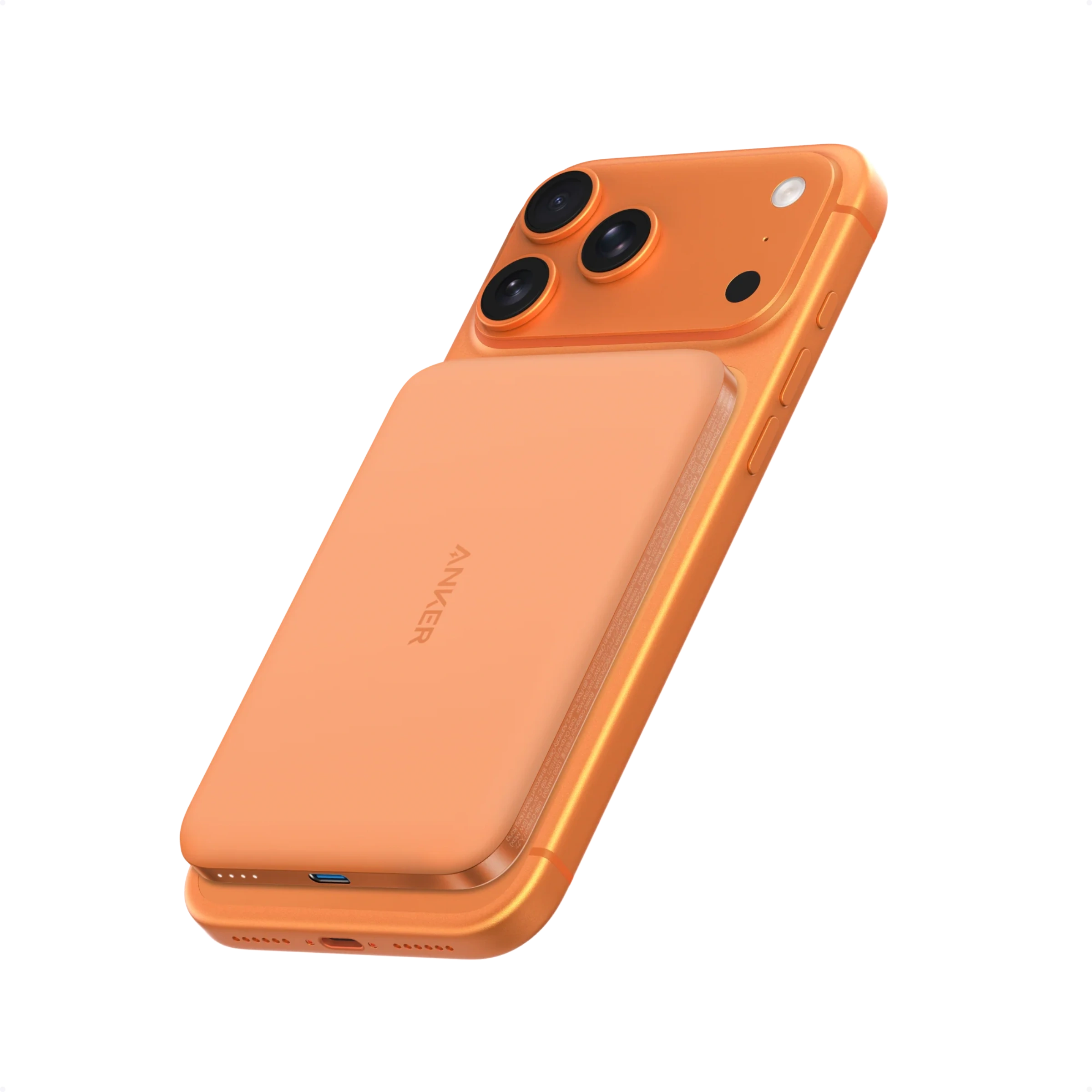 Магнітний павербанк Anker Nano Power Bank 5000 mAh Qi2 15W MagGo Slim - Orange (A1665HO1)