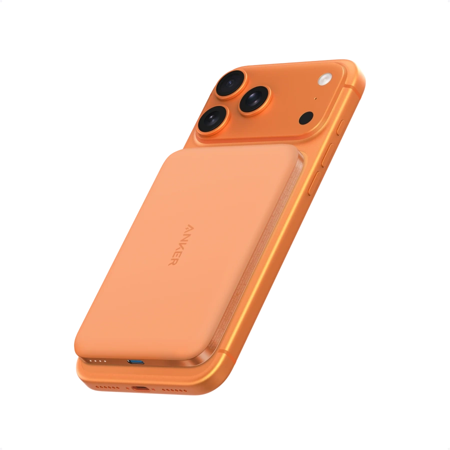 Магнітний павербанк Anker Nano Power Bank 5000 mAh Qi2 15W MagGo Slim - Orange (A1665HO1)