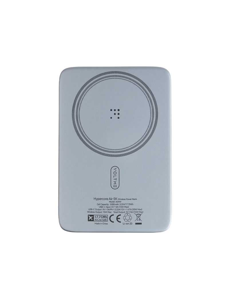 Магнітний павербанк VOLTME Hypercore Air 5K A05W Wireless 5000mAh - Dark Grey (B3055)