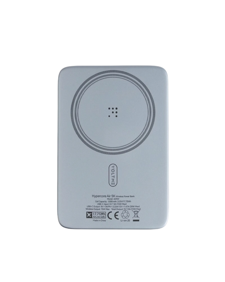 Магнітний павербанк VOLTME Hypercore Air 5K A05W Wireless 5000mAh - Dark Grey (B3055)