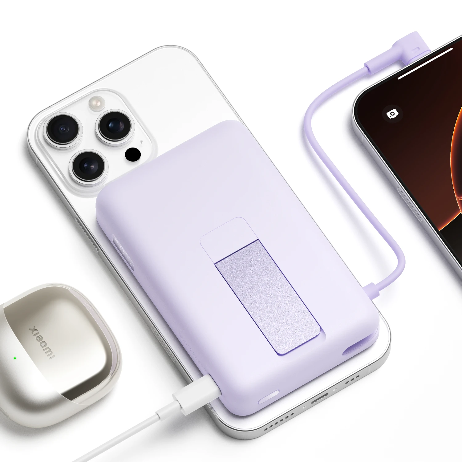 Магнітний павербанк Xiaomi Magnetic Wireless 10000mAh 15W - Purple (BHR08PAGL)