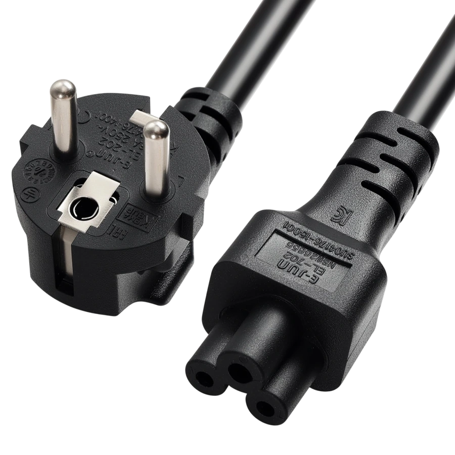 Мережевий кабель живлення IEC C5 220V 1.2m з євровилкою [Mickey Mouse / Міккі Маус]