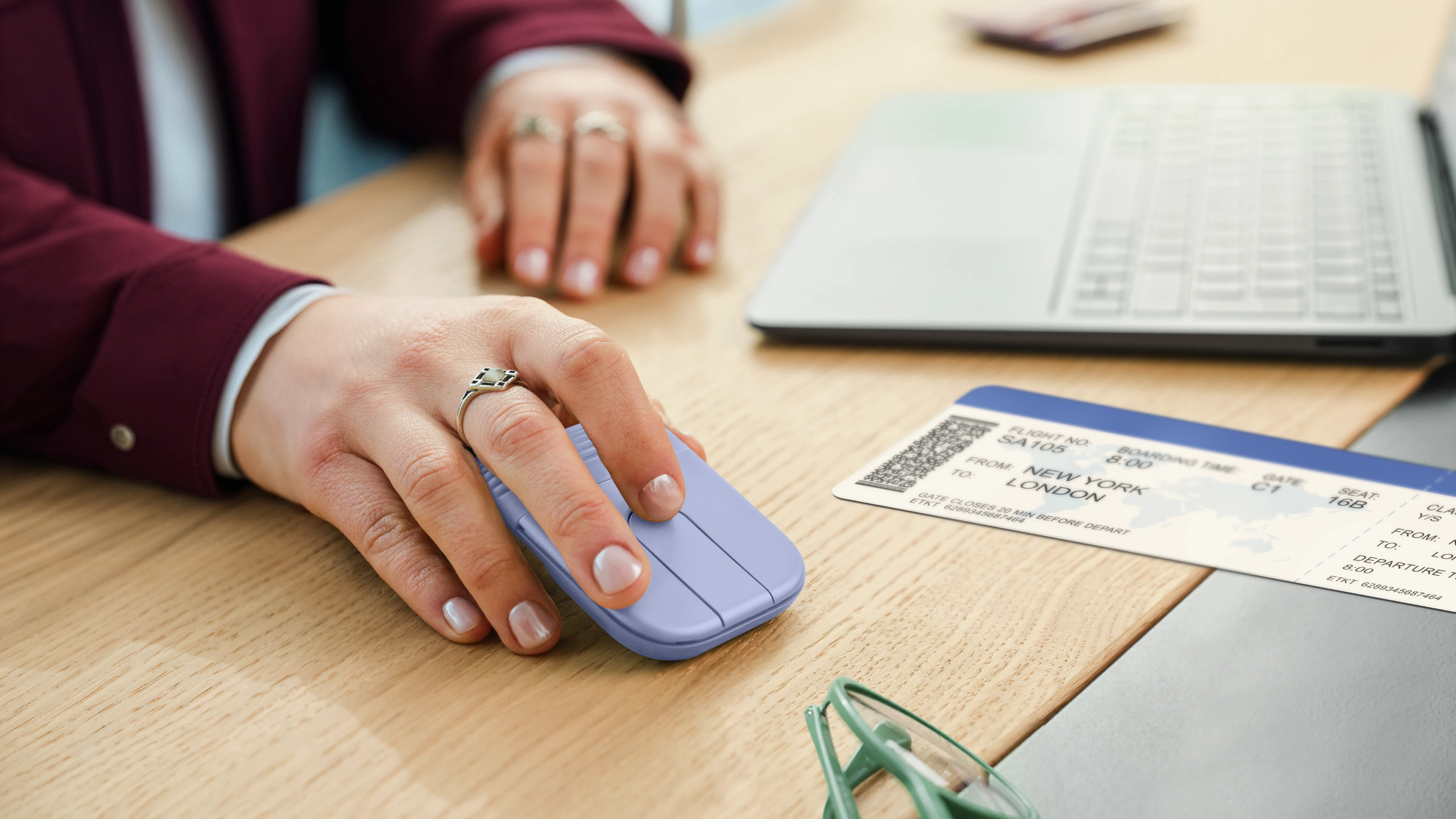 Мышь Logitech Mobi Fold - Lilac (910-007624, 910-007615)