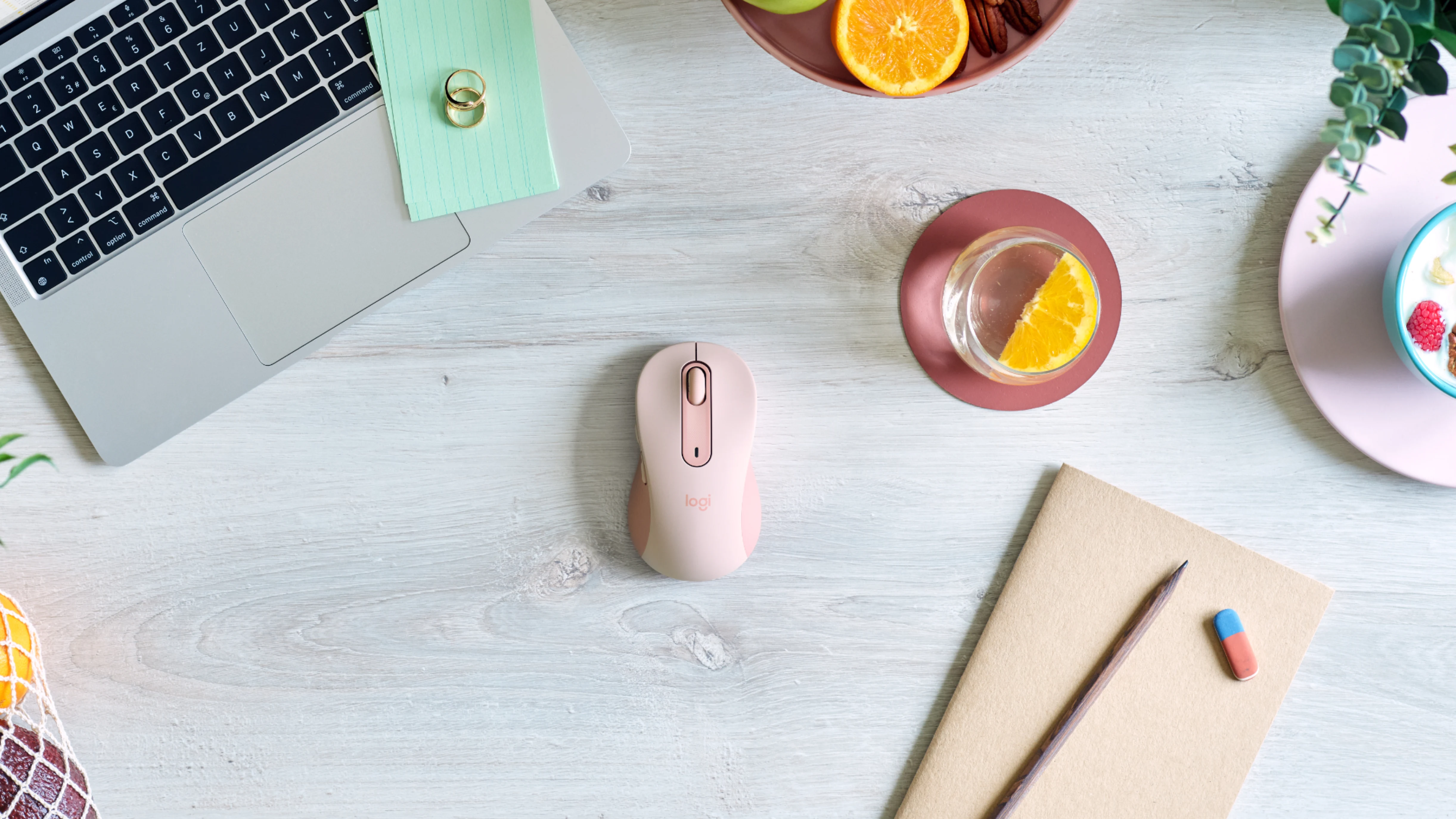 Мышь Logitech Signature M650 L Wireless Mouse - Rose (910-006237)