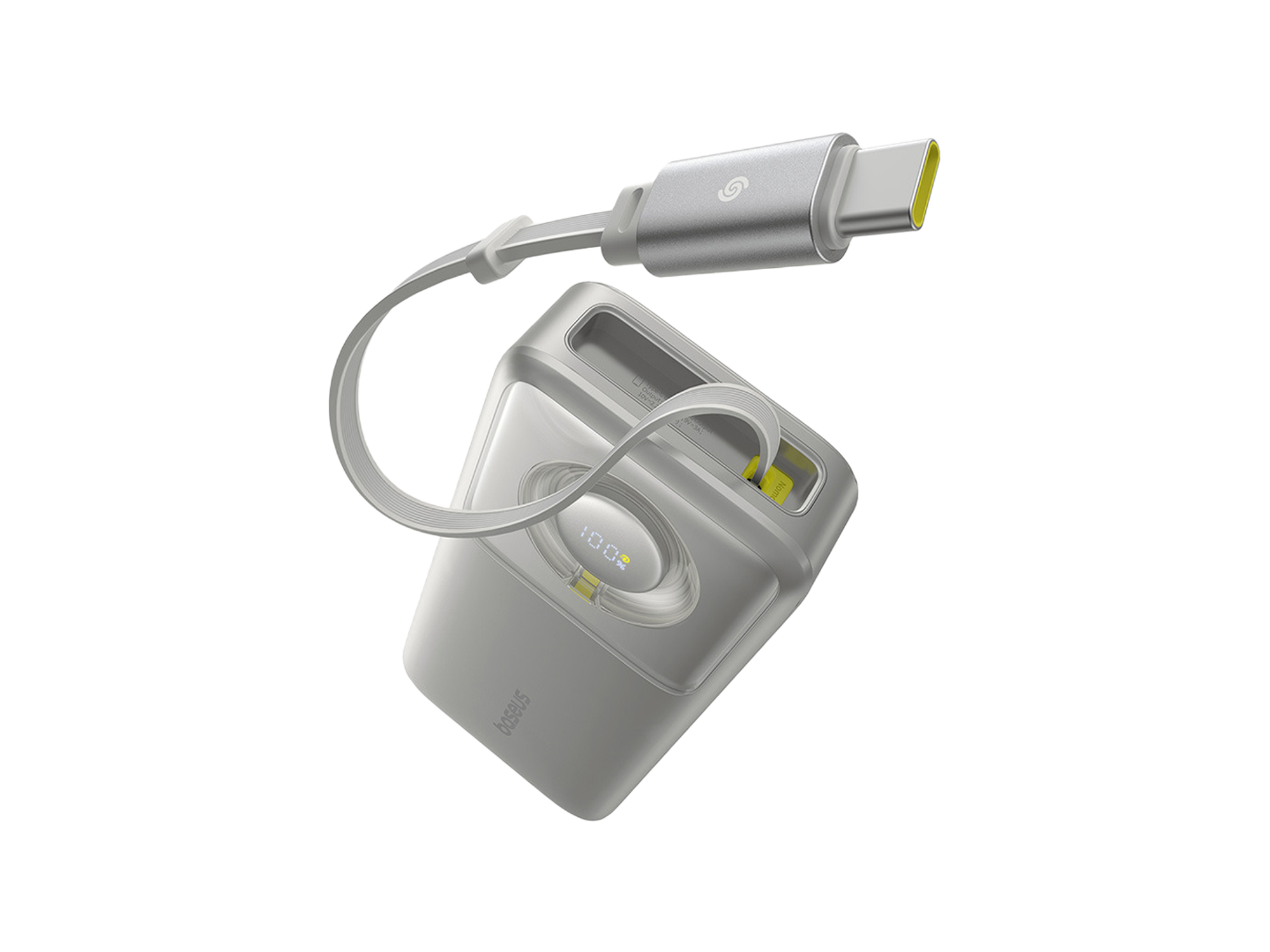 Павербанк с выдвижным кабелем Baseus Free2Pull Power Bank 20000mAh 65W - Lunar Gray (P10073700843-00)