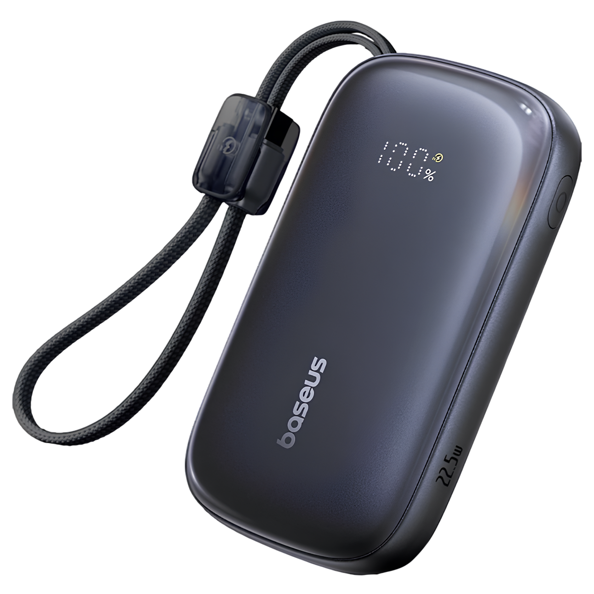 Павербанк с кабелем-ремешком Baseus EnerFill FC21 Qpow 3 Ultra Power Bank 20000mAh 22.5W - Cosmic Black (E0027M00)
