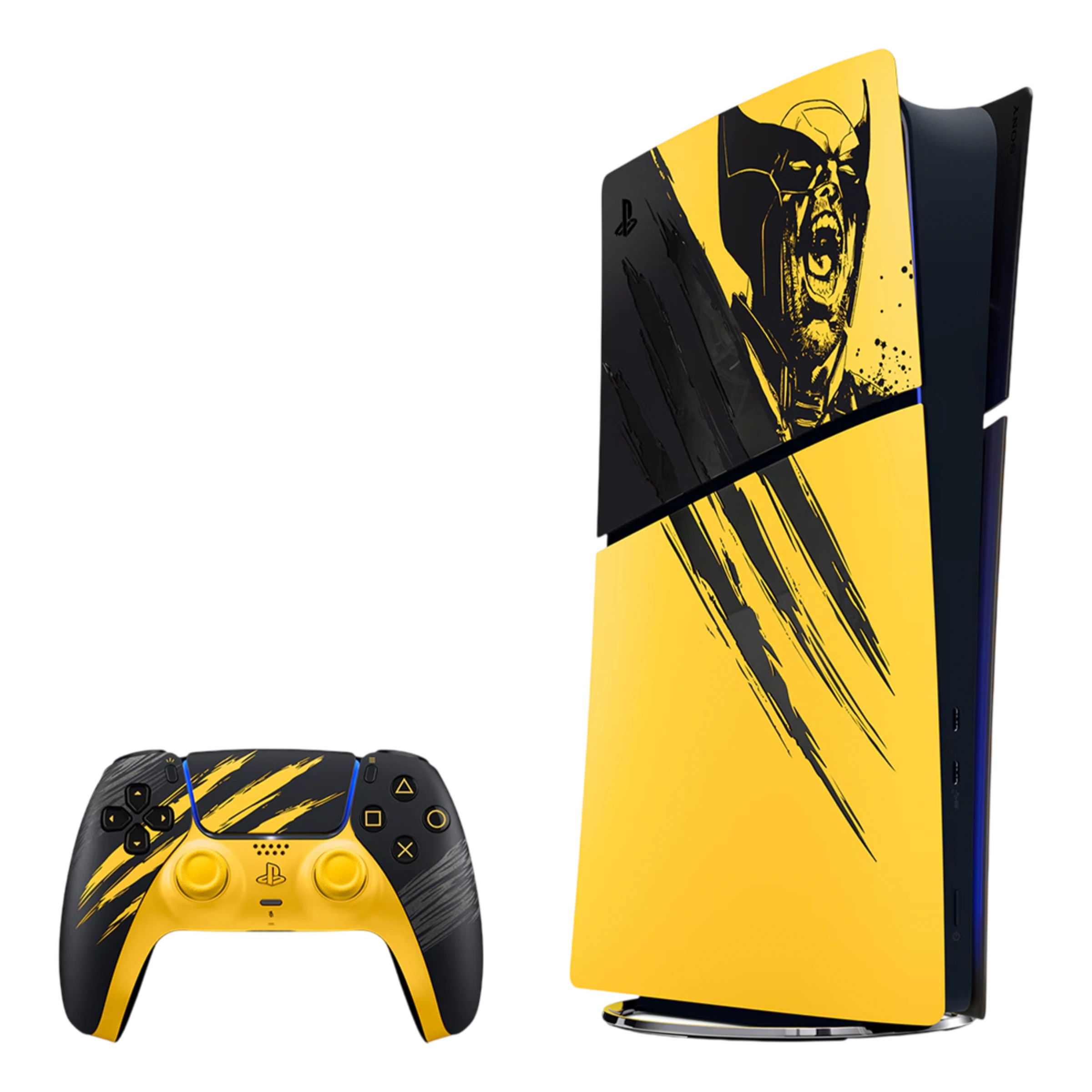 Стаціонарна ігрова приставка Sony PlayStation 5 Slim Digital Edition 825GB - Marvel’s Wolverine Battle Yellow Limited Edition Bundle