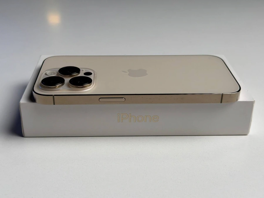 ВЖИВАНИЙ Б/У Apple iPhone 14 Pro 128GB Gold (MQ083) - Стан: гарний (мінялась камера) | Акумулятор: 100% | Комплектація: повний | Гарантія: 3 міс.