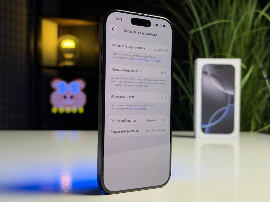 ВЖИВАНИЙ Б/У Apple iPhone 16 Pro 128GB Black Titanium (MYND3) - Состояние: хороший | Аккумулятор: 92% | Комплектация: полный | Гарантия: 3 мес.