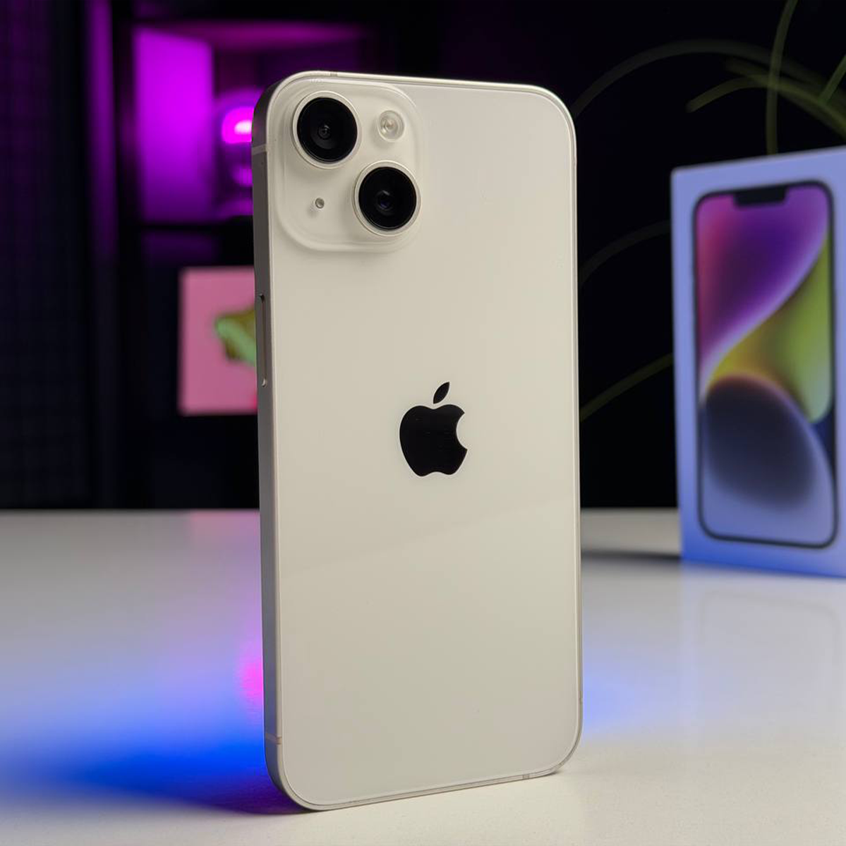 ВЖИВАНИЙ Б/У Apple iPhone 14 256GB Starlight (MPW43) - Состояние: хороший | Аккумулятор: 100% | Комплектация: полный | Гарантия: 3 мес.
