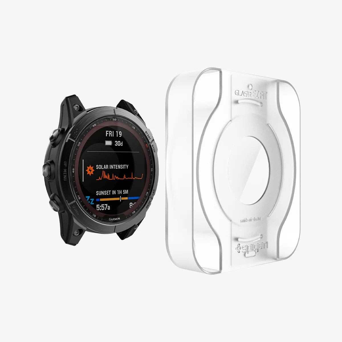 Защитное стекло Spigen GLAS.tR EZ Fit for Garmin Fenix 7X/Fenix 8 Pro/Fenix 8 [51mm] (AGL04633)