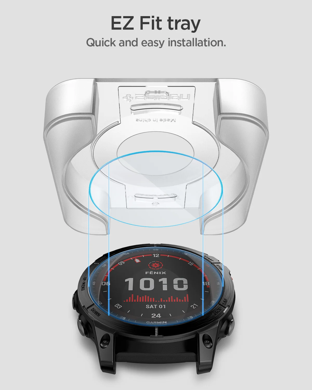 Защитное стекло Spigen GLAS.tR EZ Fit for Garmin Fenix 7X/Fenix 8 Pro/Fenix 8 [51mm] (AGL04633)