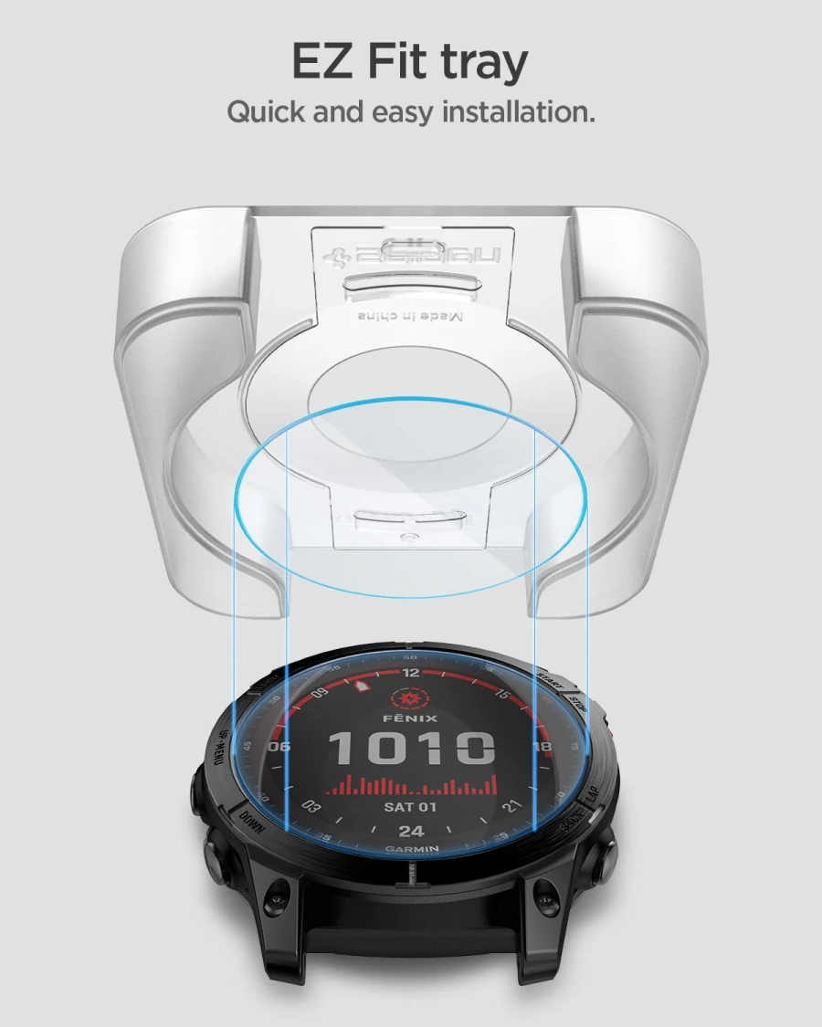 Защитное стекло Spigen GLAS.tR EZ Fit for Garmin Fenix 7X/Fenix 8 Pro/Fenix 8 [51mm] (AGL04633)