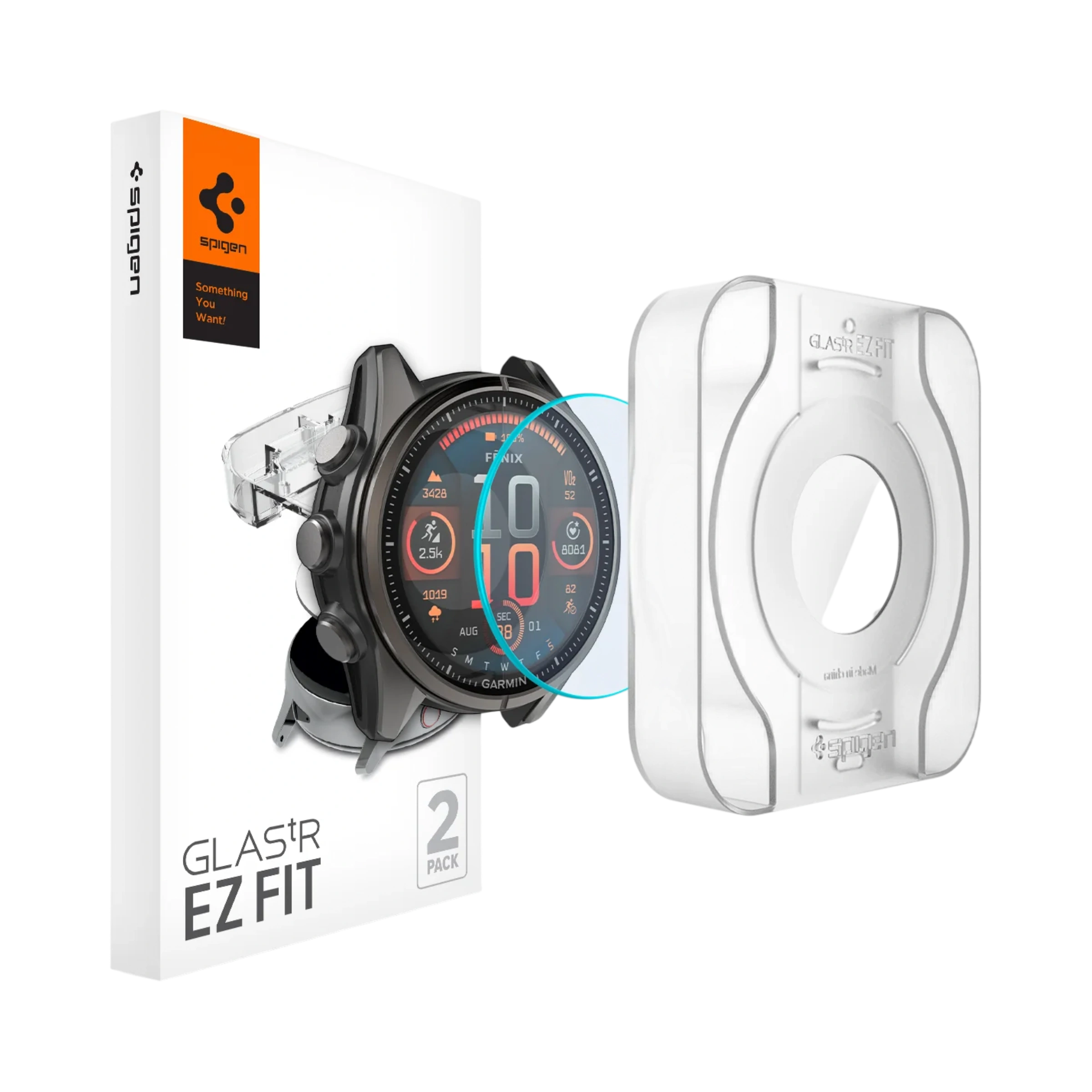 Защитное стекло Spigen GLAS.tR EZ Fit for Garmin Fenix 8 [43mm] (AGL09159)