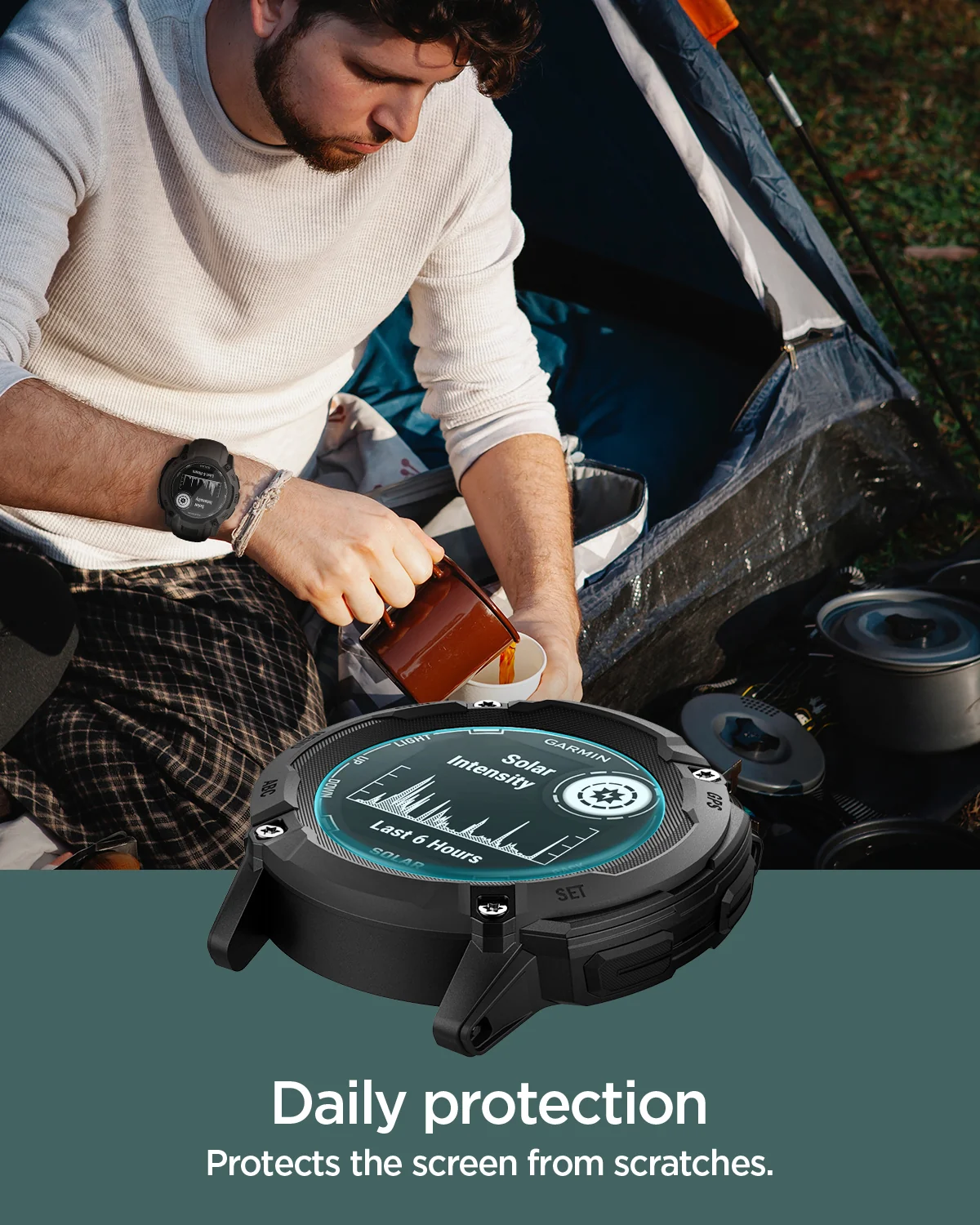 Защитное стекло Spigen GLAS.tR EZ Fit for Garmin Instinct 2X Solar (AGL09345)