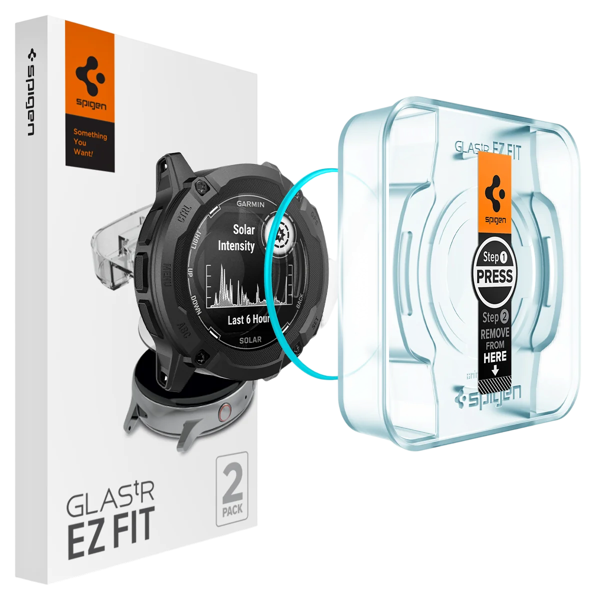 Защитное стекло Spigen GLAS.tR EZ Fit for Garmin Instinct 2X Solar (AGL09345)