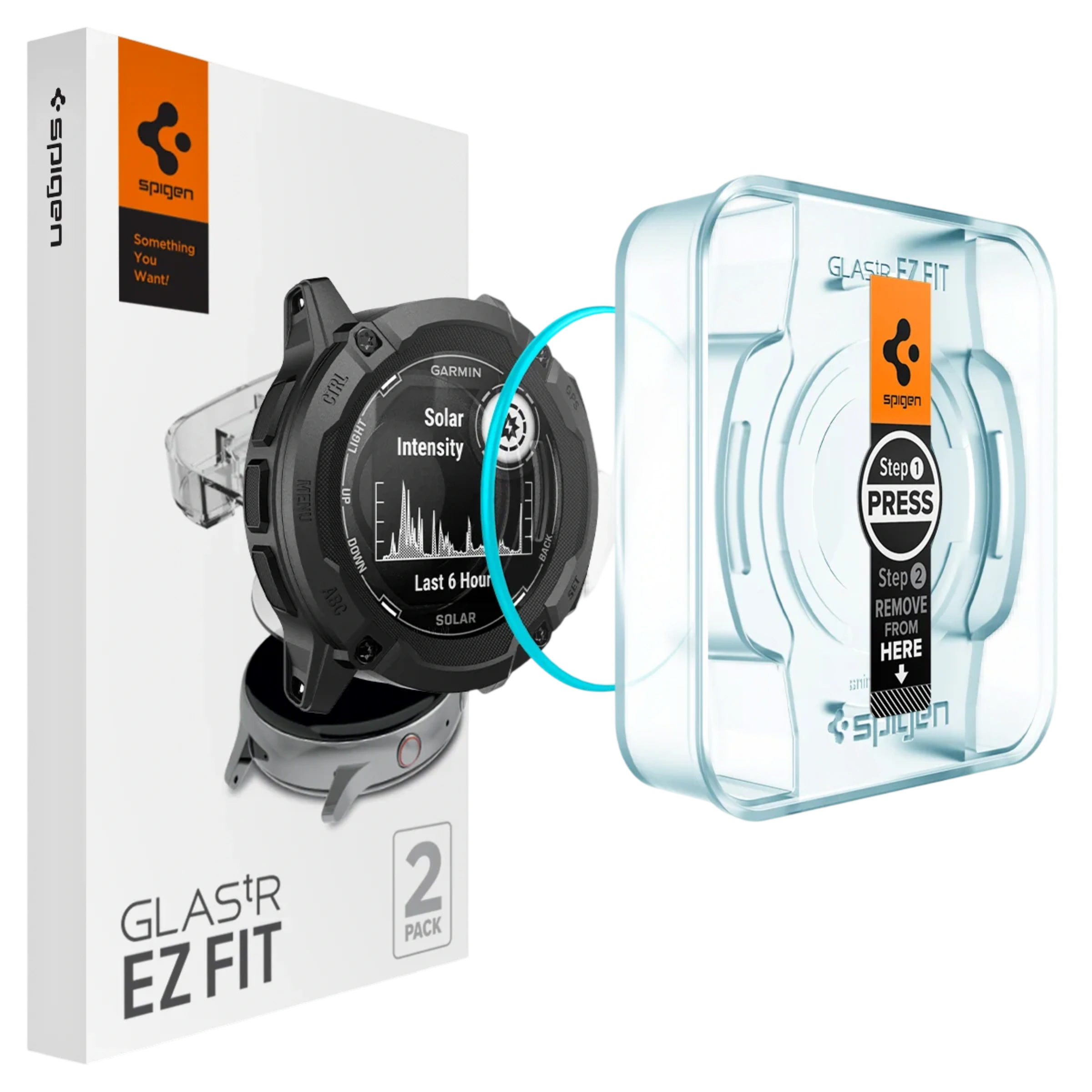 Защитное стекло Spigen GLAS.tR EZ Fit for Garmin Instinct 2X Solar (AGL09345)