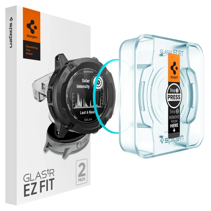 Защитное стекло Spigen GLAS.tR EZ Fit for Garmin Instinct 2X Solar (AGL09345)