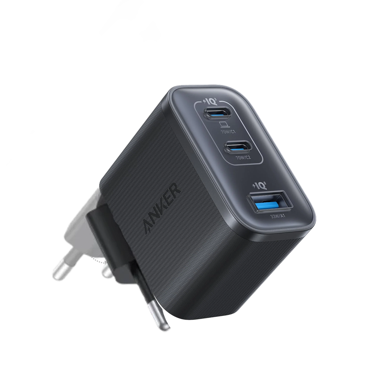 Зарядний пристрій Anker Nano Charger [70W, 3-Port] - Black Stone (A121AL11)