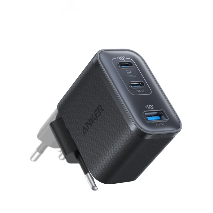 Зарядний пристрій Anker Nano Charger [70W, 3-Port] - Black Stone (A121AL11)