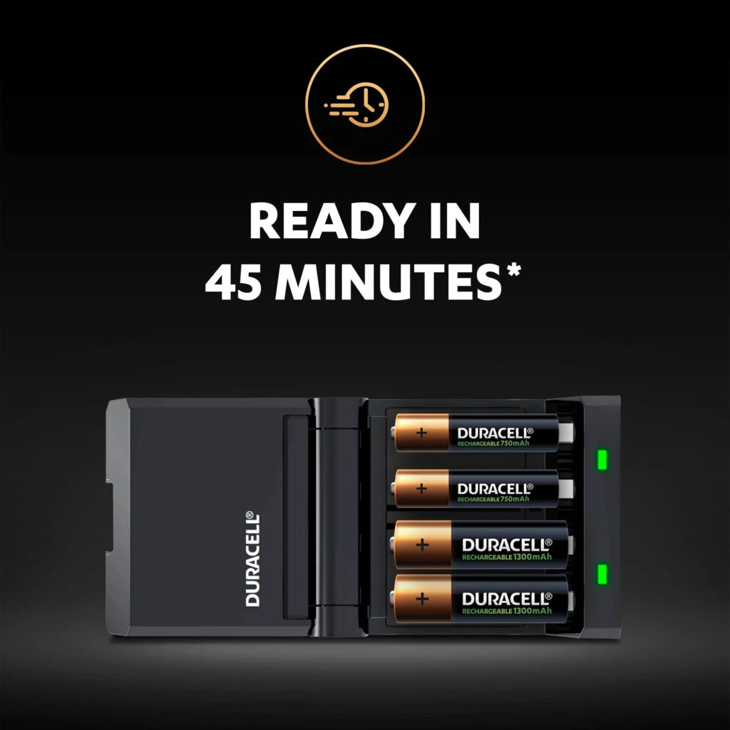 Зарядний пристрій Duracell Hi-Speed Charger CEF27 + 2×AA HR6 1300mAh + 2×AAA HR03 750mAh (5007500)