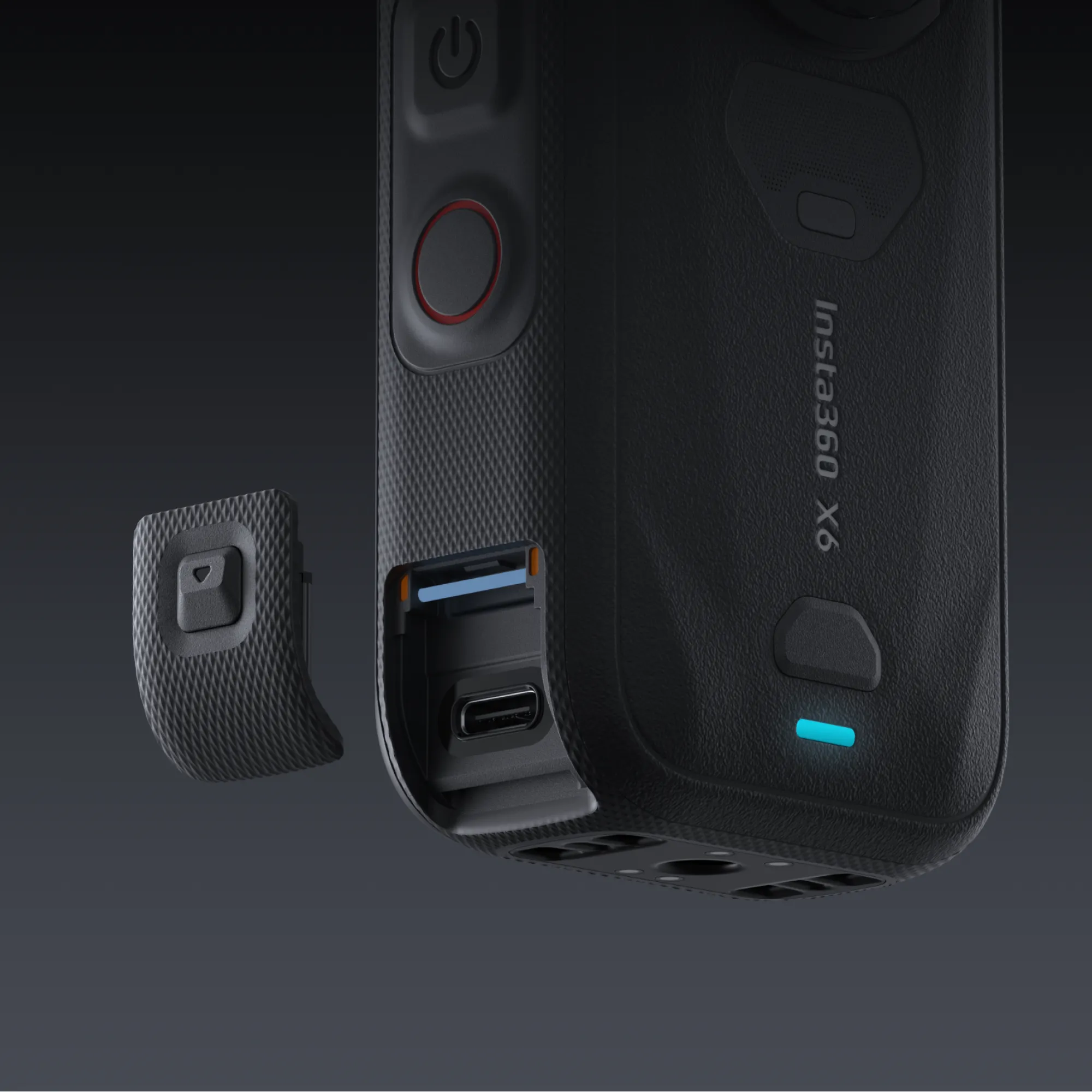 Сменная крышка USB-C порта Insta360 X6 USB Cover - Midnight Black (CINSBBXJ)