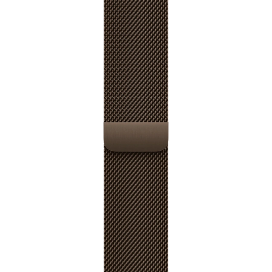 Apple Watch Series 12 GPS 42mm Light Gold Aluminum Case with Dark Bronze Milanese Loop (MJFQ4+MJNJ4)