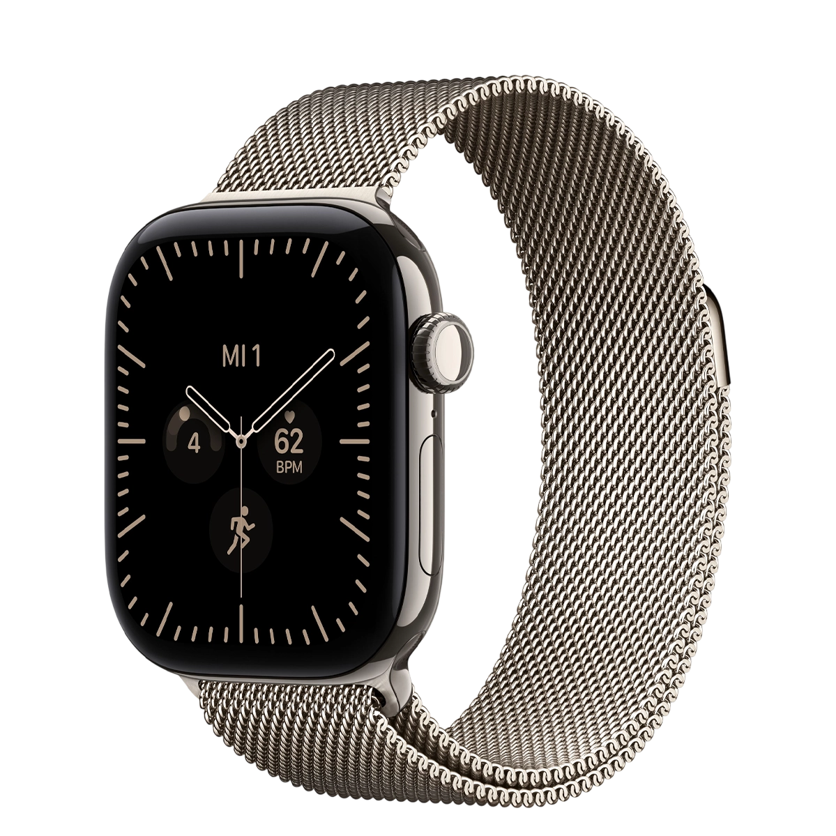 Apple Watch Series 12 GPS + Cellular 42mm Natural Titanium Case with Natural Milanese Loop (MJGH4)