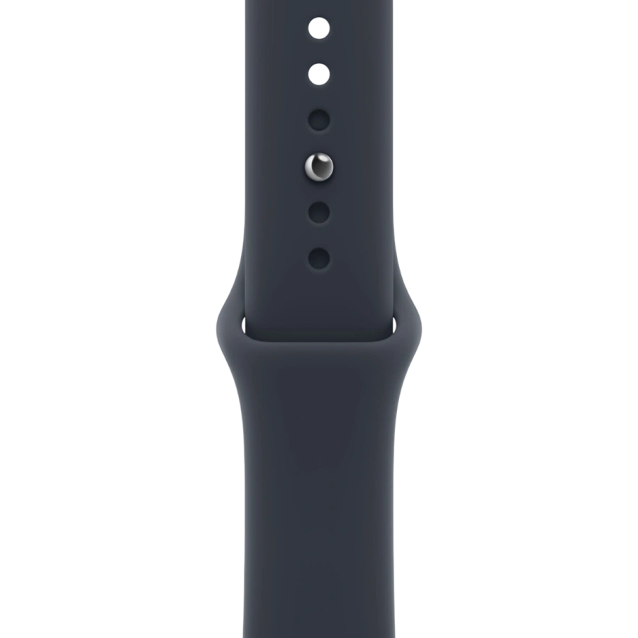 Apple Watch Series 12 GPS + Cellular 42mm Natural Titanium Case with Navy Blue Sport Band - M/L (MJGG4)