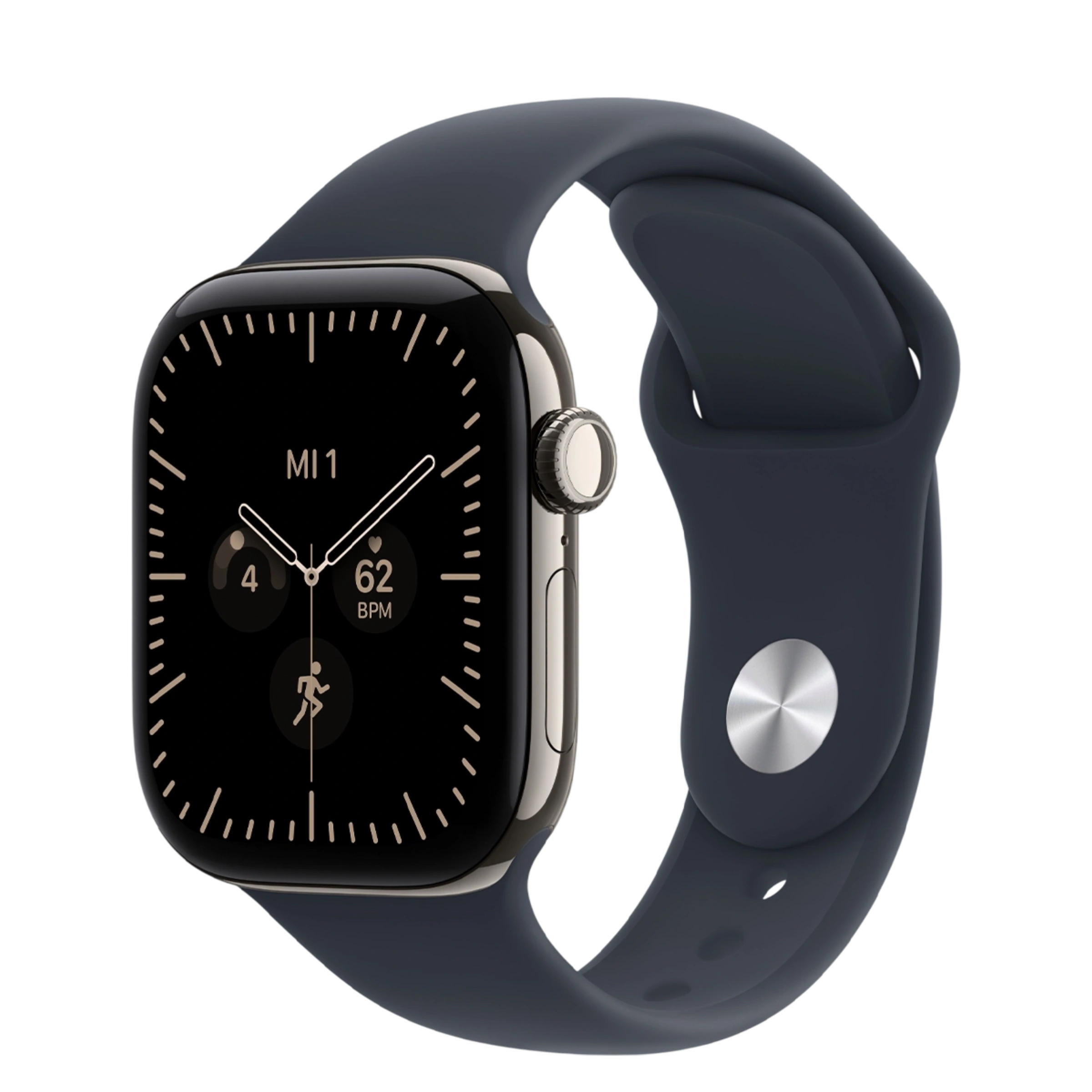 Apple Watch Series 12 GPS + Cellular 46mm Natural Titanium Case with Navy Blue Sport Band - S/M (MJGM4) Apple Watch Series 12 GPS + Cellular 46mm Natural Titanium Case with Navy Blue Sport Band - S/M (MJGM4)