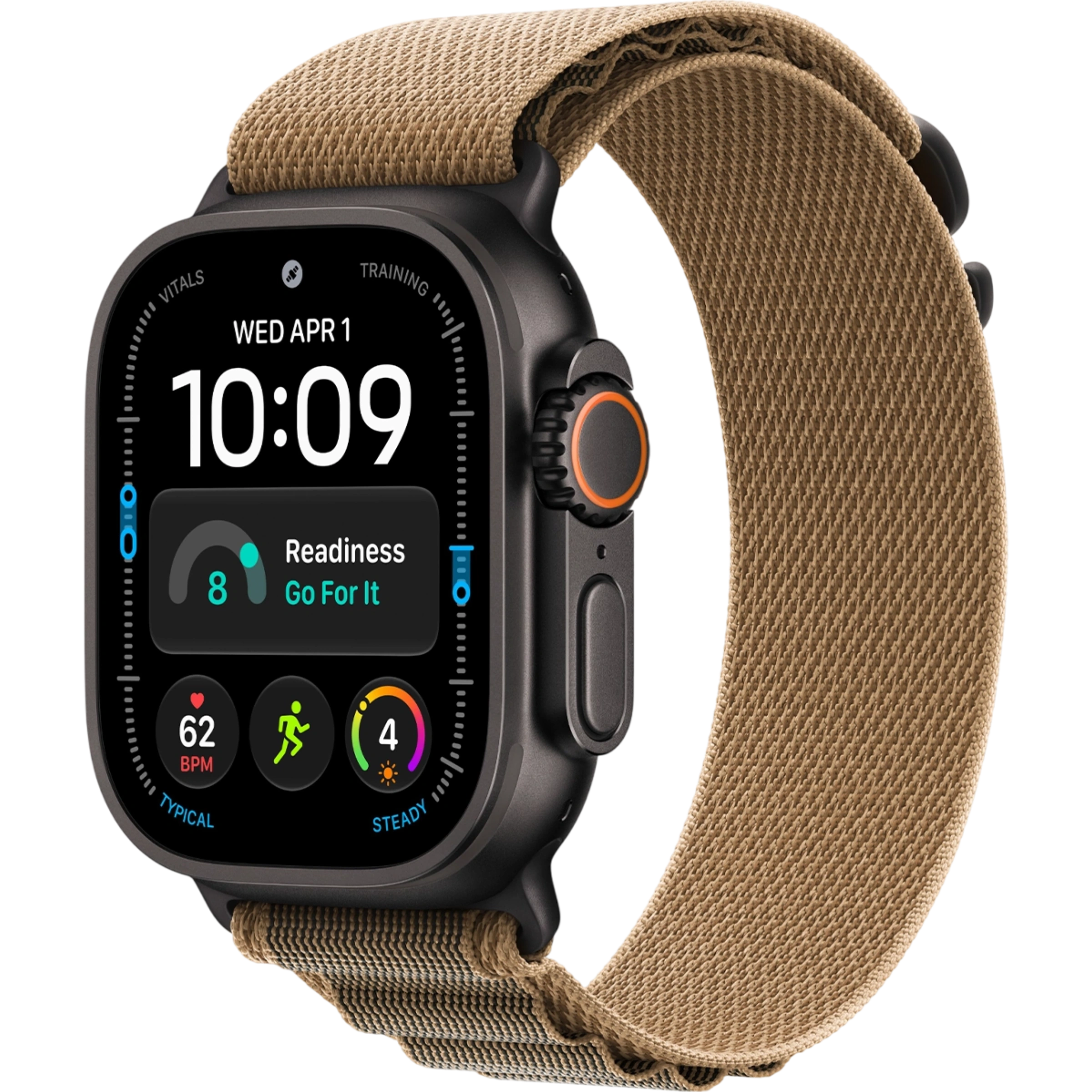 Apple Watch Ultra 4 GPS + Cellular 49mm Black Titanium Case with Desert Alpine Loop - Small (MJCT4+MKF34) Apple Watch Ultra 4 GPS + Cellular 49mm Black Titanium Case with Desert Alpine Loop - Small (MJCT4+MKF34)