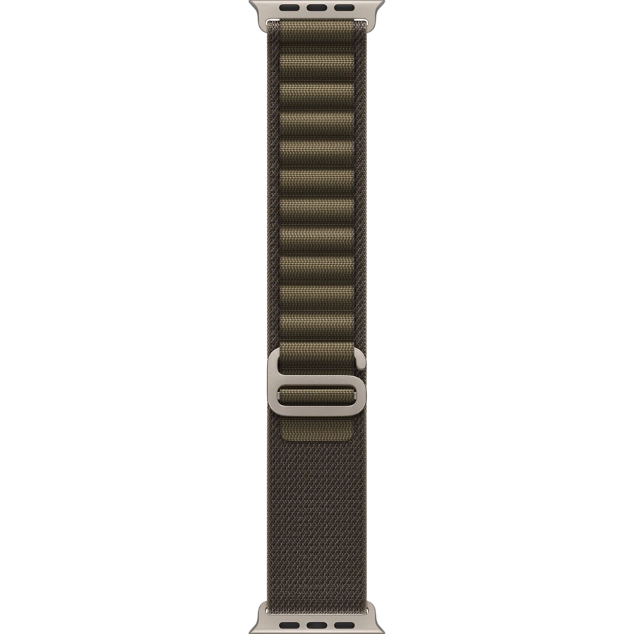 Apple Watch Ultra 4 GPS + Cellular 49mm Natural Titanium Case with Dark Olive Alpine Loop - Medium (MJCR4+MK7A4)