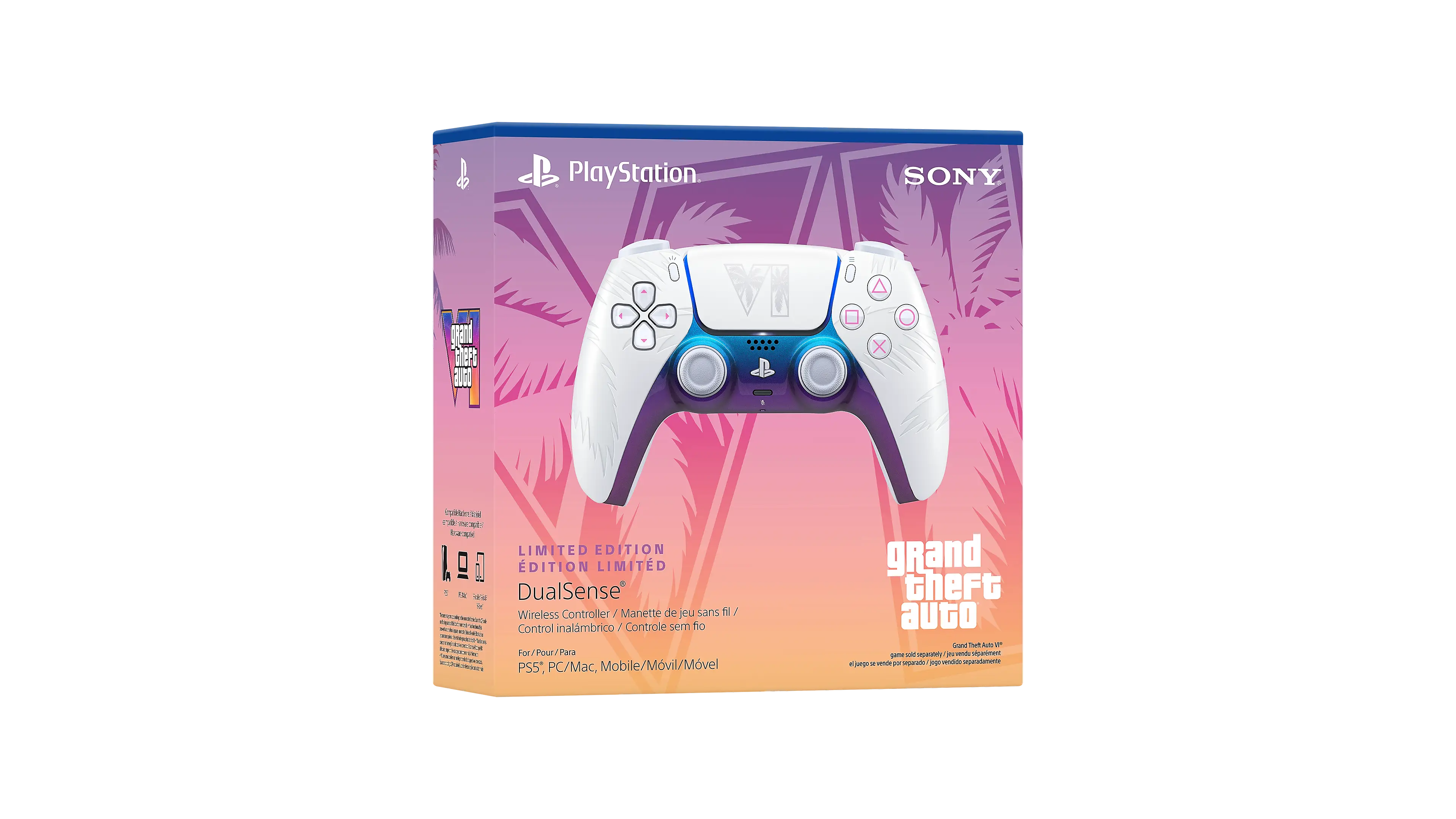Бездротовий геймпад Sony DualSense - Grand Theft Auto VI White Limited Edition