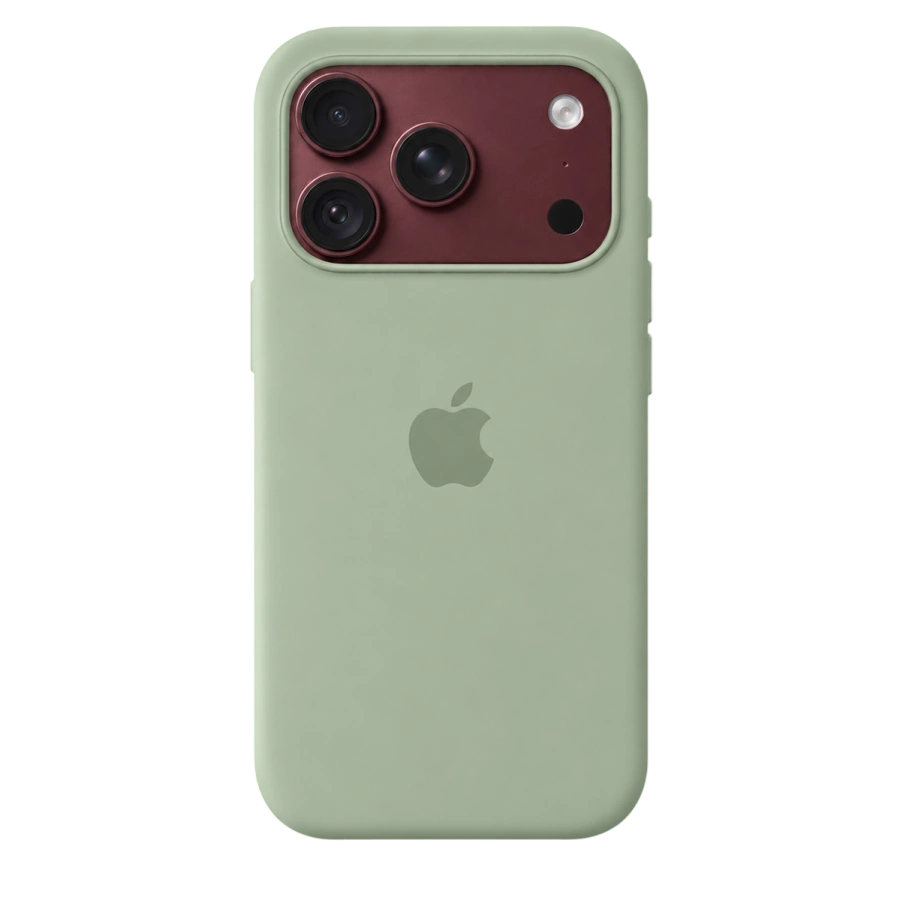 Чехол Apple iPhone 18 Pro / 17 Pro Silicone Case with MagSafe Lux Copy - Light Moss