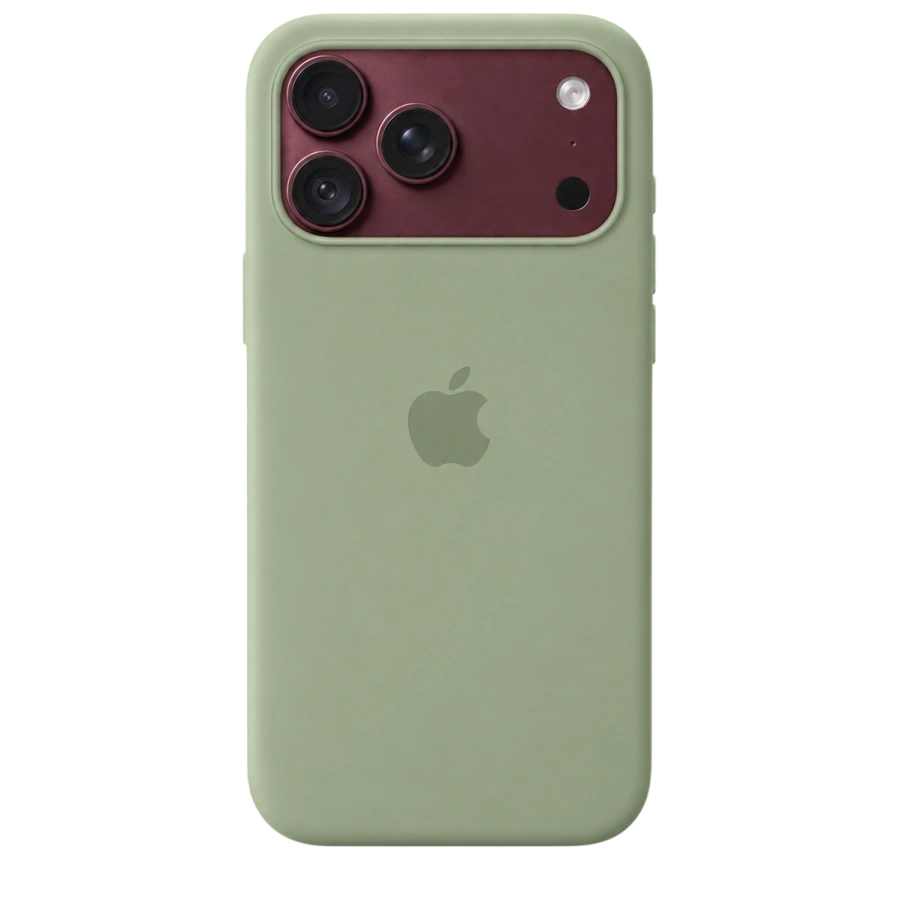 Чехол Apple iPhone 18 Pro Max / 17 Pro Max Silicone Case with MagSafe Lux Copy - Light Moss