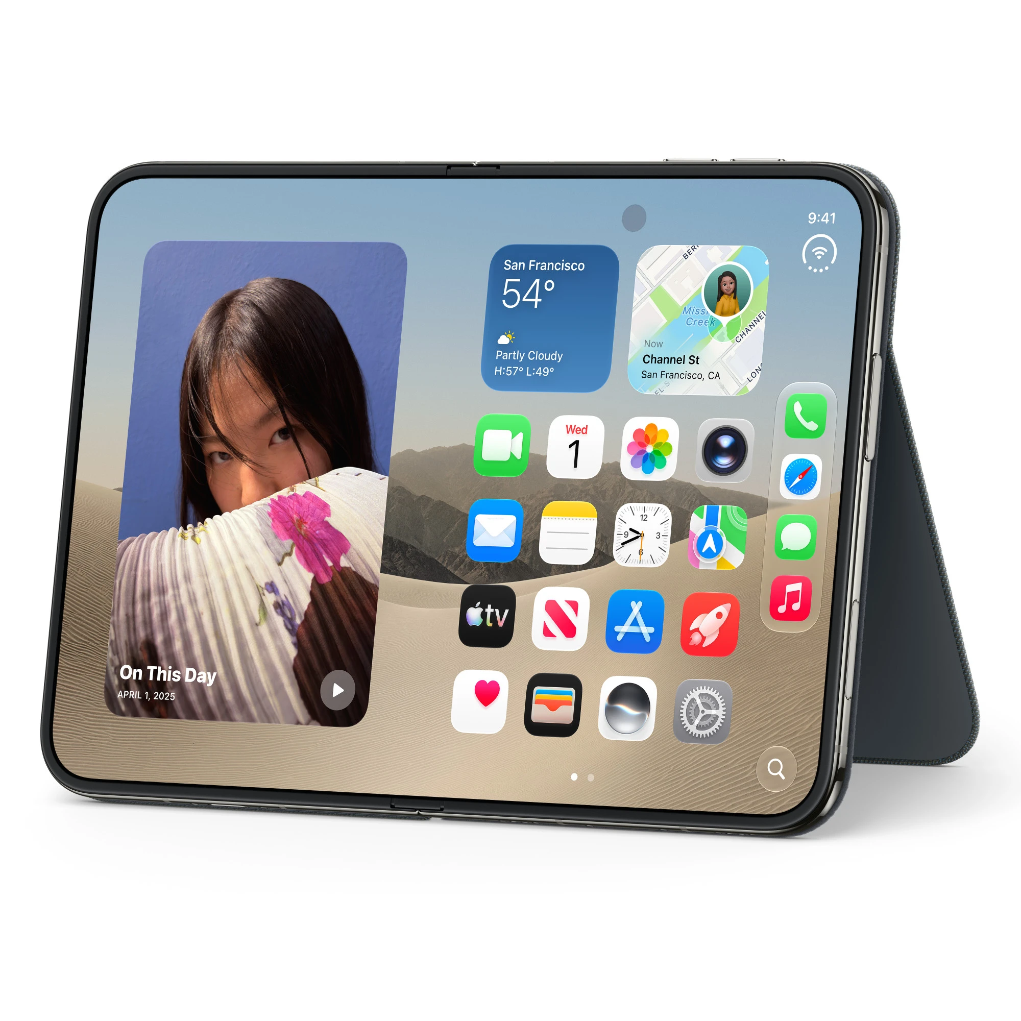 Чохол Apple iPhone Duo Folio with Kickstand – Navy Blue (MKR74)