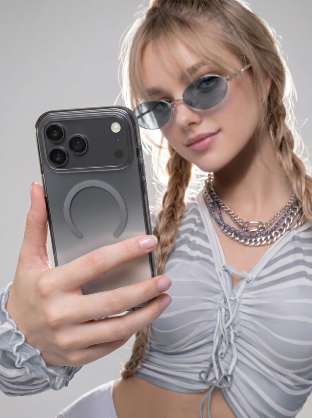 Чохол LAUT HUEX WAVE case for iPhone 18 Pro Max - Midnight Silver (L_IP26D_HW_BK)