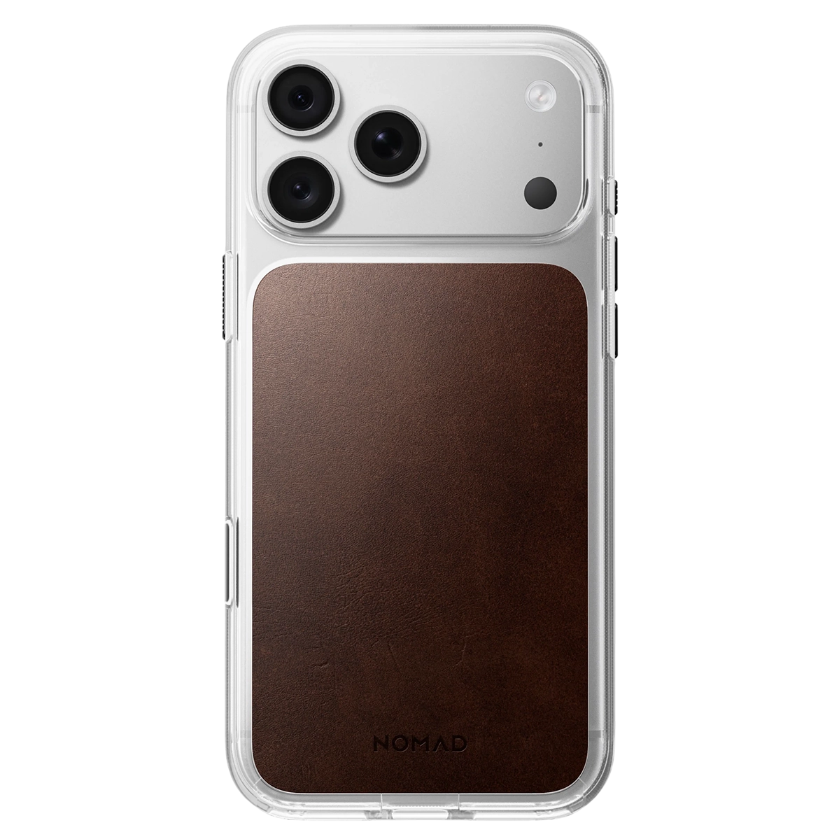 Чохол Nomad Clear Horween Leather Case for iPhone 18 Pro/17 Pro - Rustic Brown (NM017774858)