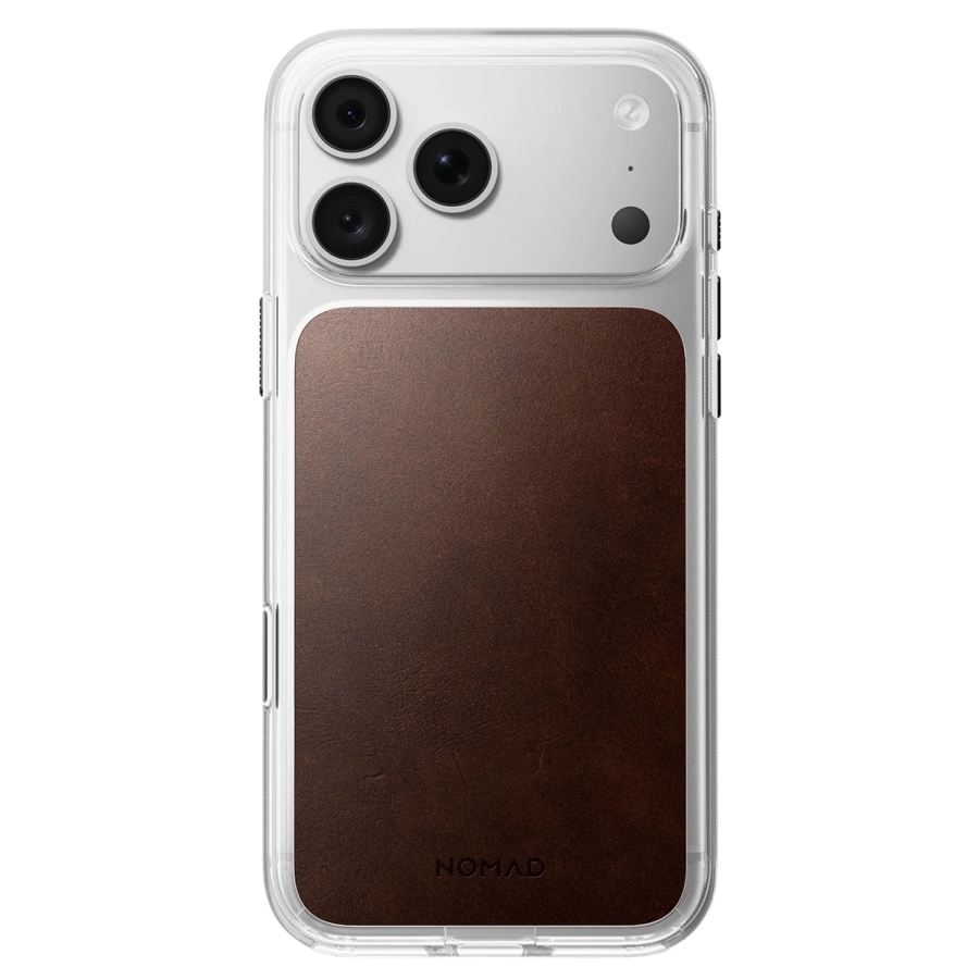 Чохол Nomad Clear Horween Leather Case for iPhone 18 Pro/17 Pro - Rustic Brown (NM017774858)