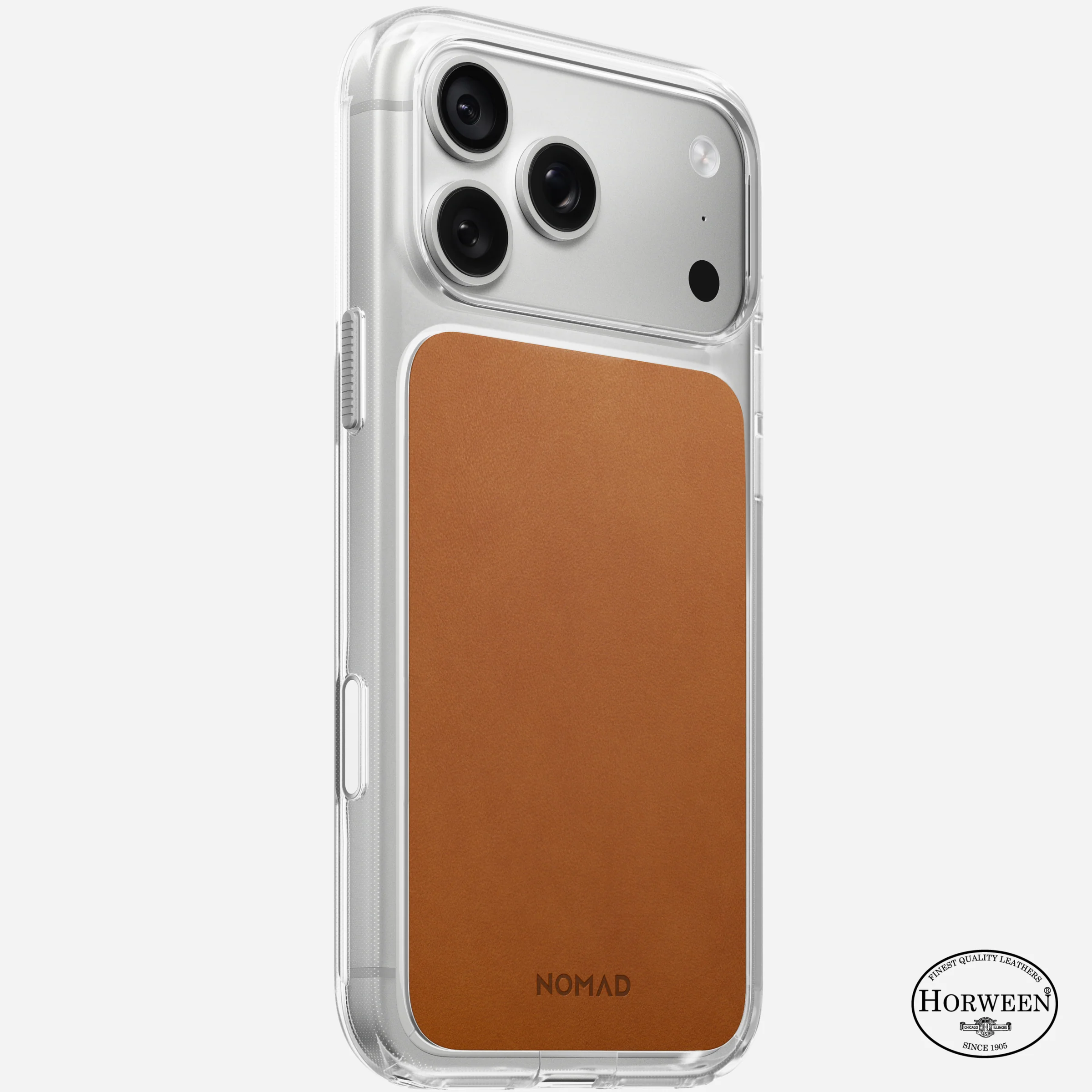 Чохол Nomad Clear Horween Leather Case for iPhone 18 Pro/17 Pro - Saddle (NM017743858)