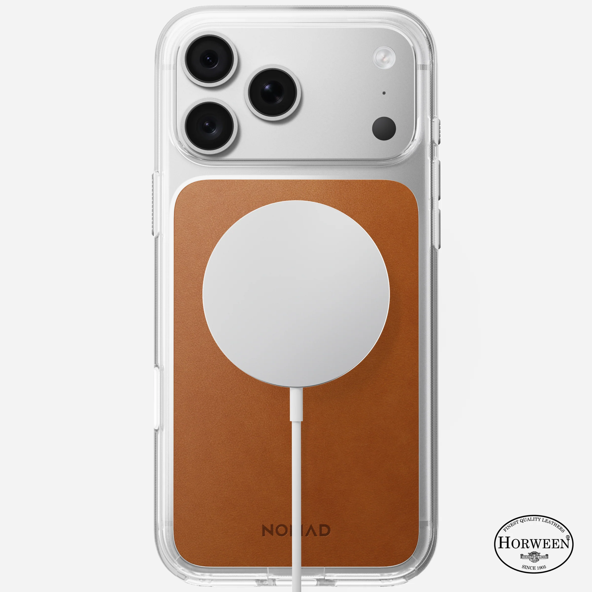 Чохол Nomad Clear Horween Leather Case for iPhone 18 Pro/17 Pro - Saddle (NM017743858)