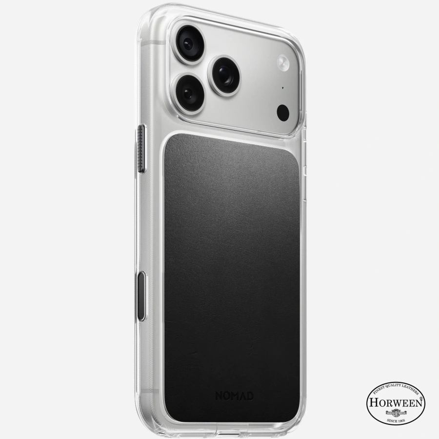 Чохол Nomad Clear Horween Leather Case for iPhone 18 Pro/17 Pro - Black (NM017781858)