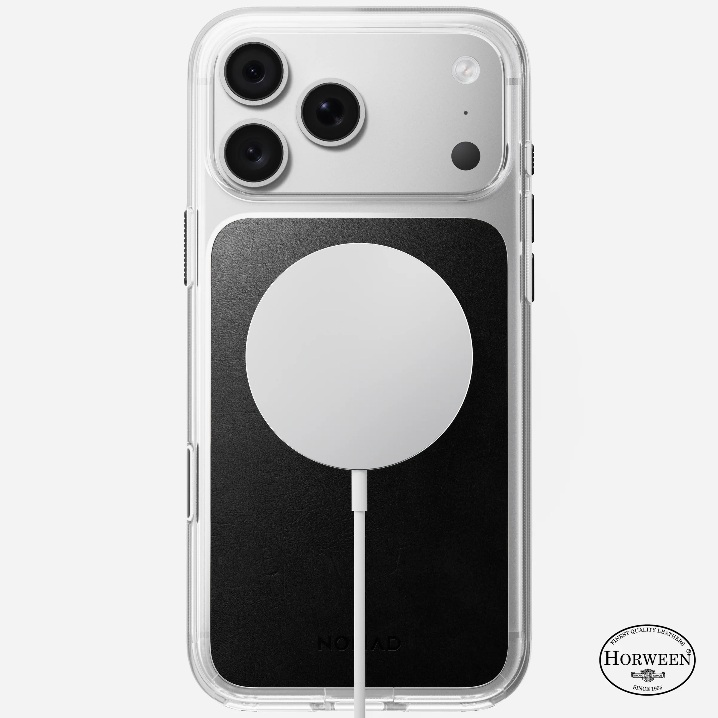 Чохол Nomad Clear Horween Leather Case for iPhone 18 Pro/17 Pro - Black (NM017781858)