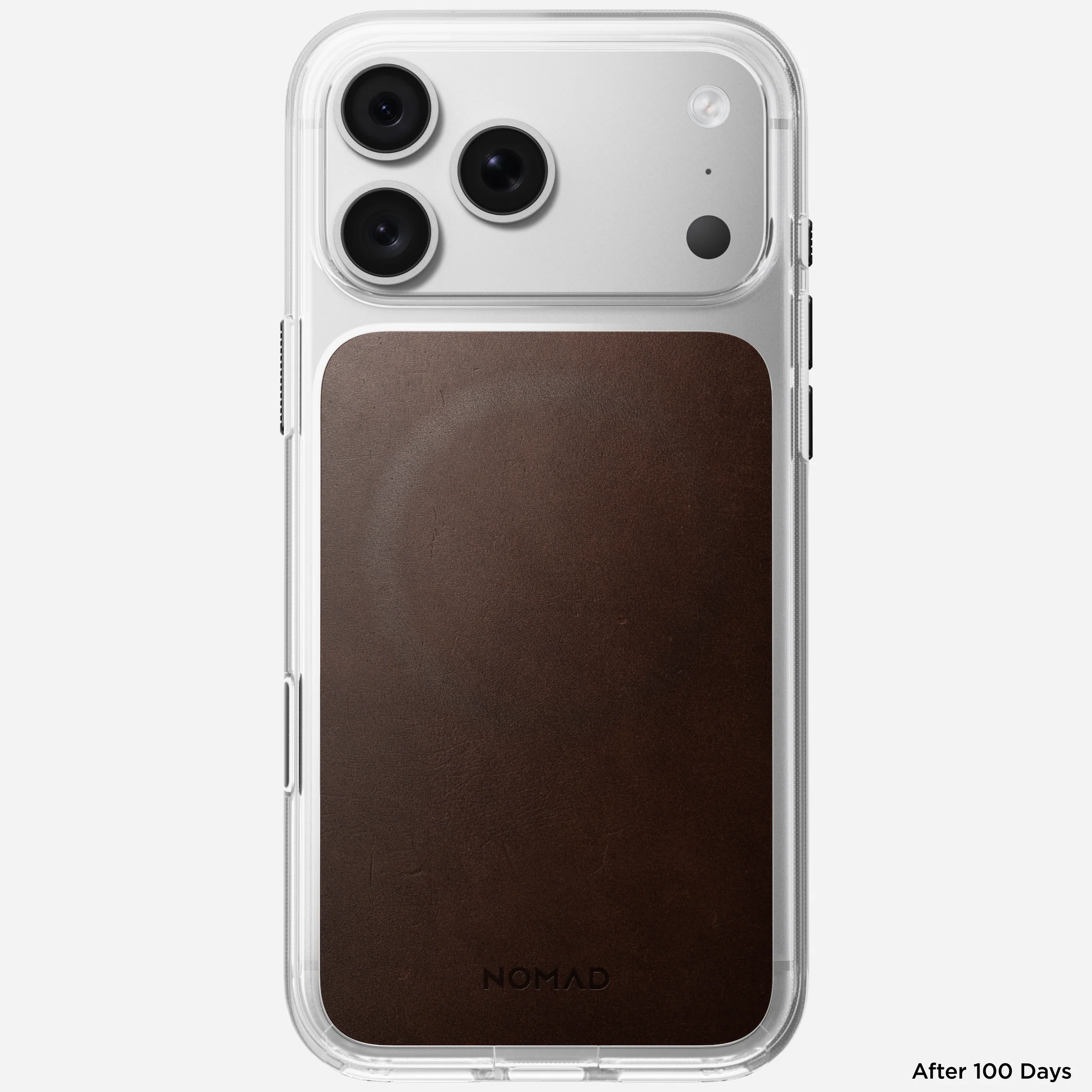 Чохол Nomad Clear Horween Leather Case for iPhone 18 Pro Max/17 Pro Max - Rustic Brown (NM017750858)